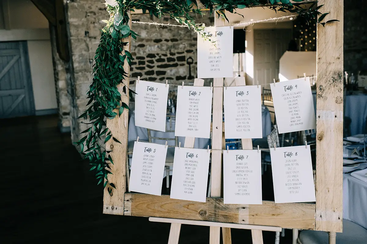 Wedding Table Plan Ideas | Pentney Abbey