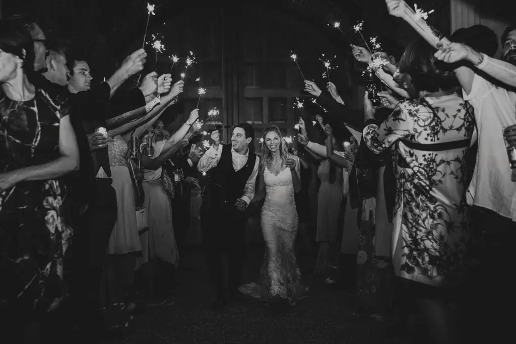 Newly Married Couple Celebrating | Barn Wedding Venue North Norfolk | Pentney Abbey